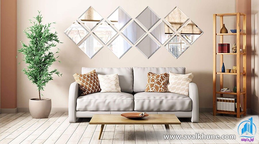 آینه‌های دکوراتیو، بهترین ابزار برای طراحی داخلی سالن ویلا و آپارتمان