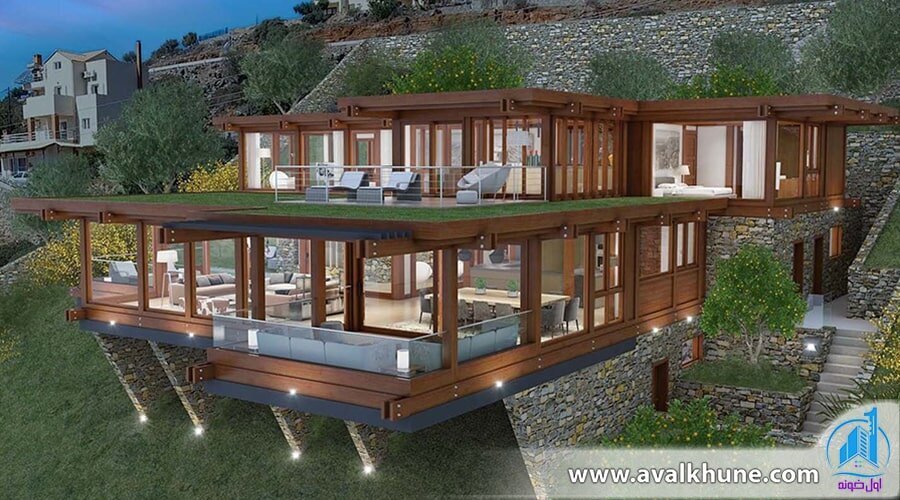 ساخت ویلا نما چوبی به همراه فوت و فن‌های طراحی و ساخت