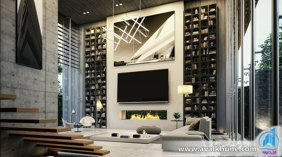 چیدمان اتاق نشیمن لاکچری برای ویلاهای شمال