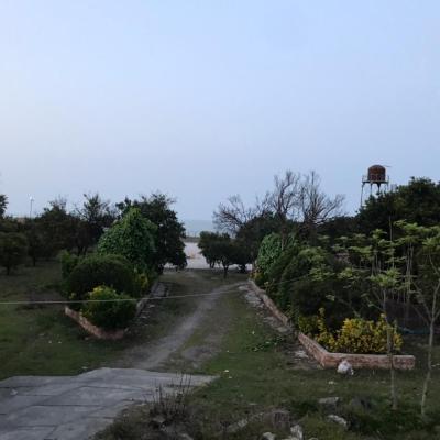 زمین ساحلی جاده به دریا