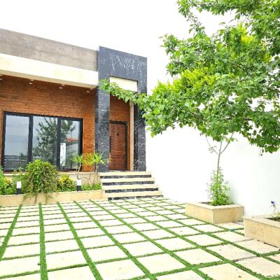 ویلا همکف مدرن طرح نما چوبی